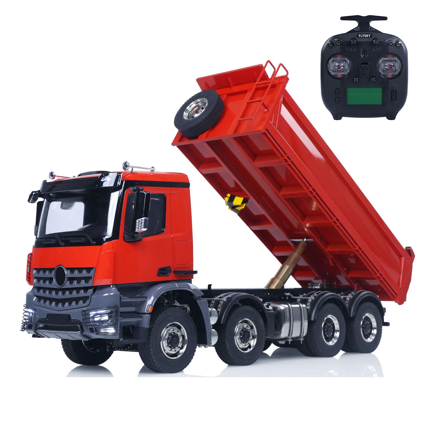 TOUCAN RC HOBBY 8x8 1 14 RC Hydraulic Dumper Truck Metal Radio Control Tipper Car Sounds Lights for