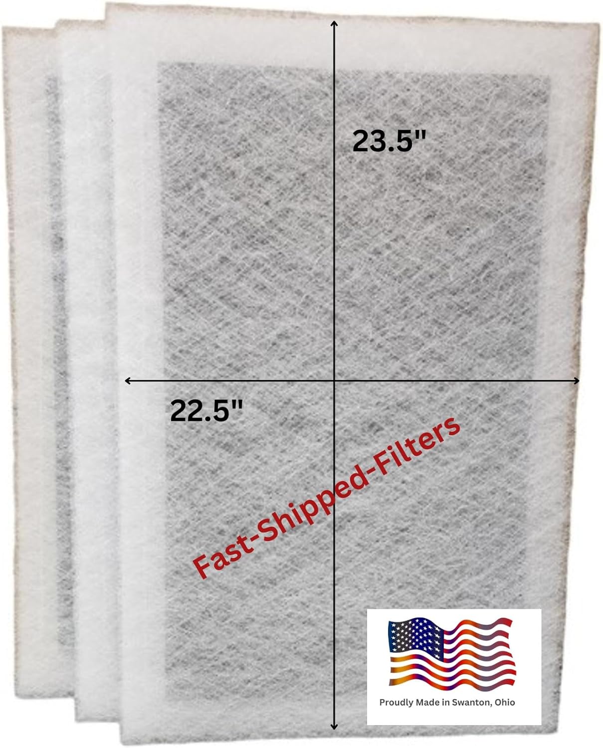 Fast-Shipped-Filters 3 Pack Replacement Filter Pads Compatible with SolaceAir Air Cleaner White (12x36)