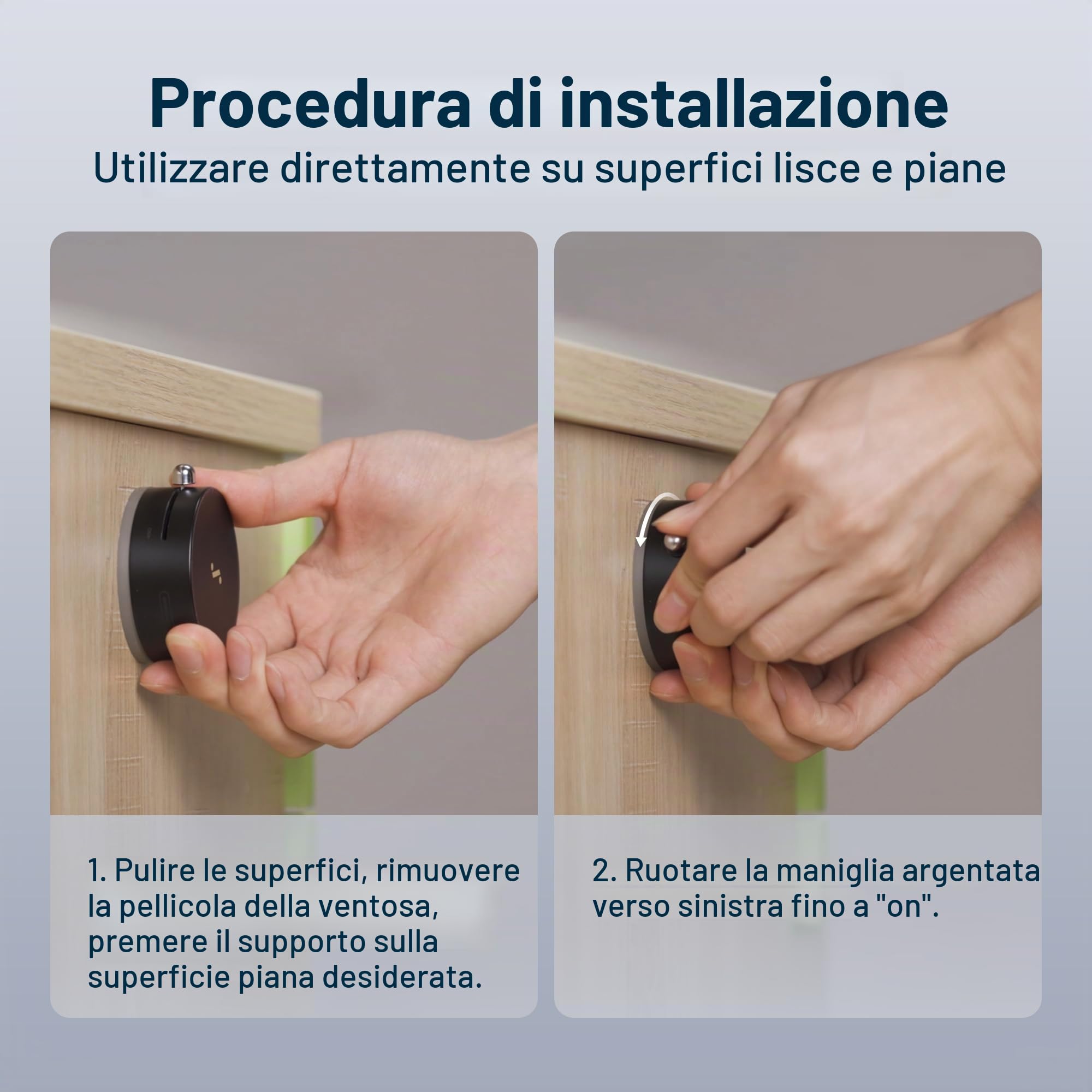 Aurzen Supporto Magnetico a Ventosa per Proiettore zip, Presa Forte, Nessuna Ricarica, Compatibile con Pareti Lisce e Superfici (Vetro, Specchio, Scrivania)