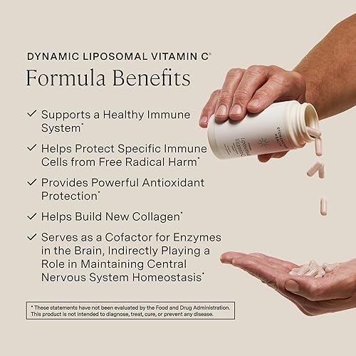 Miniatura 3 de Stonehenge Health Vitamina C liposomal dinámica de 1500 mg, 90 cápsulas, fórmula avanzada, fosfolípidos procedentes de girasol sin OMG, apoya