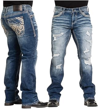 Affliction Mens Denim Jean Blake Bouder Inseam 34"