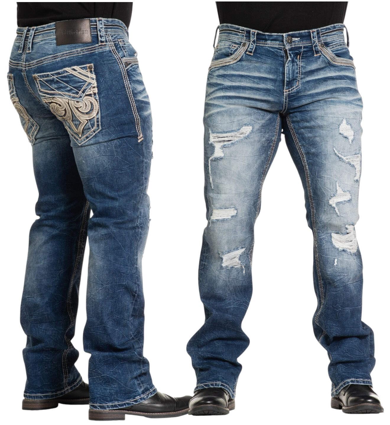 Affliction Men's Denim Jean Blake Bouder Inseam 34"