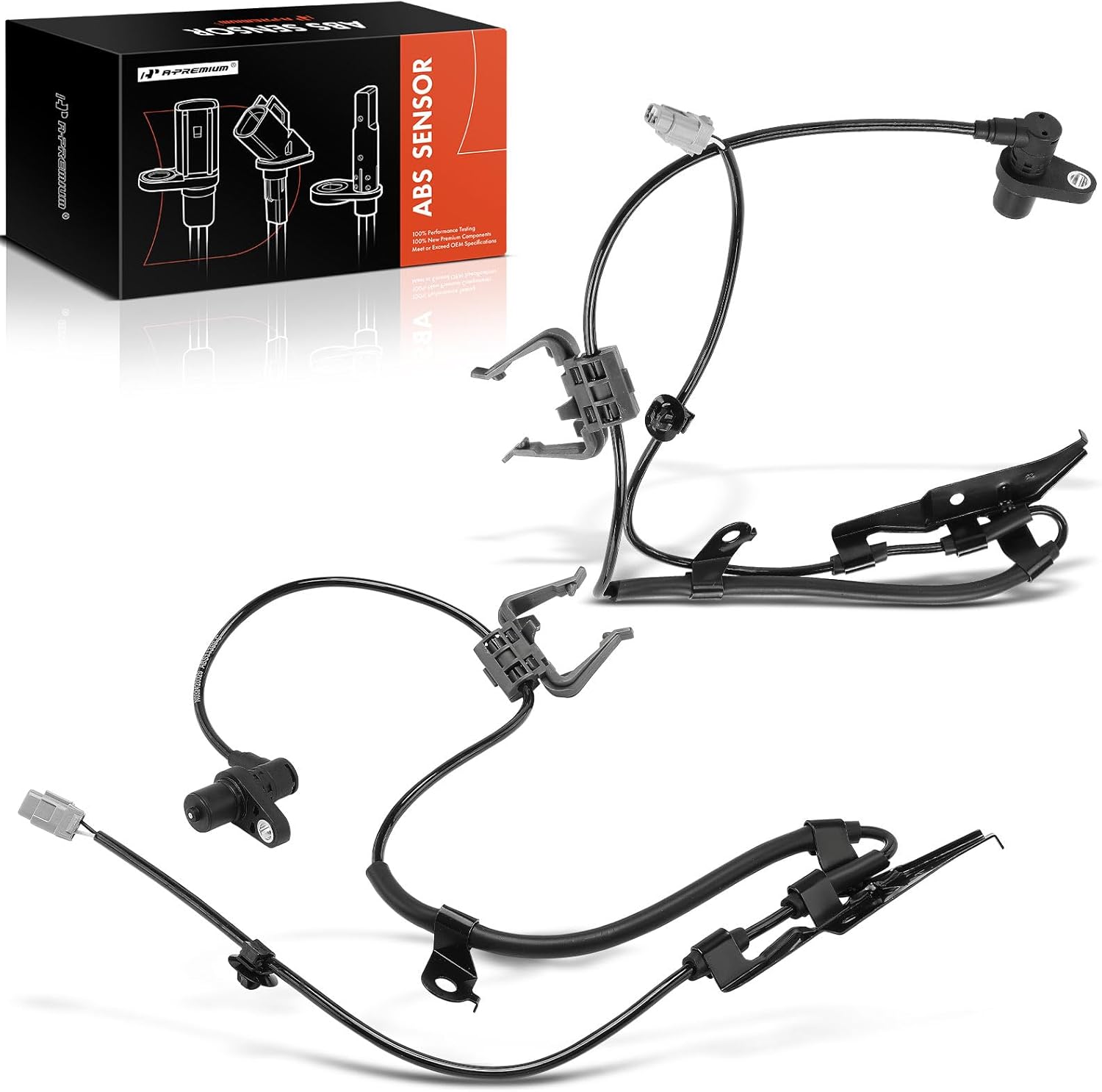 A-Premium ABS Wheel Speed Sensor Compatible with Toyota Models - Sienna 1998 1999 2000 - Front Driver and Passenger Side, 2-PC Set, Replace# 8954245010, 8954345010