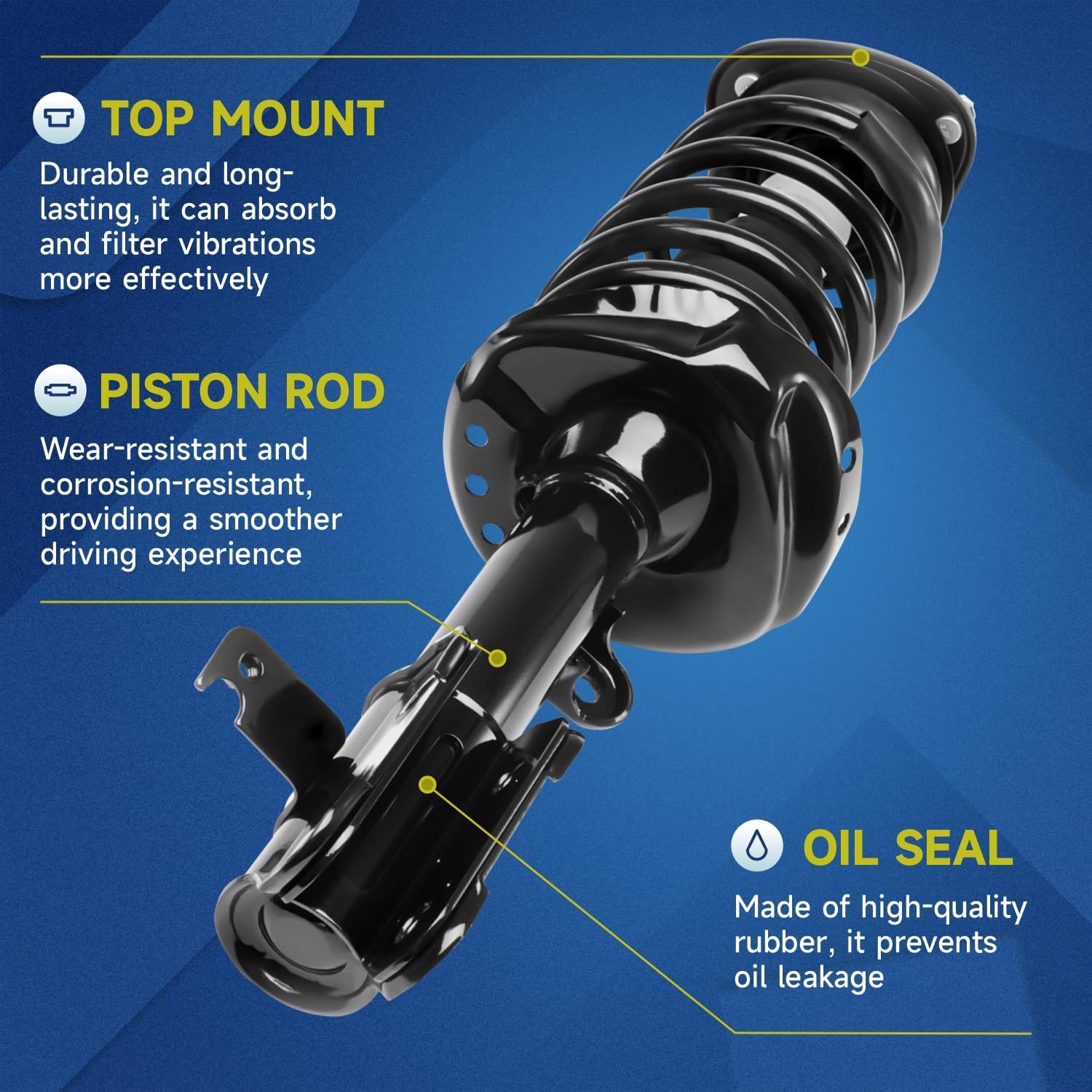 Vextone Front Pair Complete Struts Assembly Fit for 2008 2009 2010 Honda Odyssey Shock Absorbers Replacement for 172541 172542 (Set of 2)