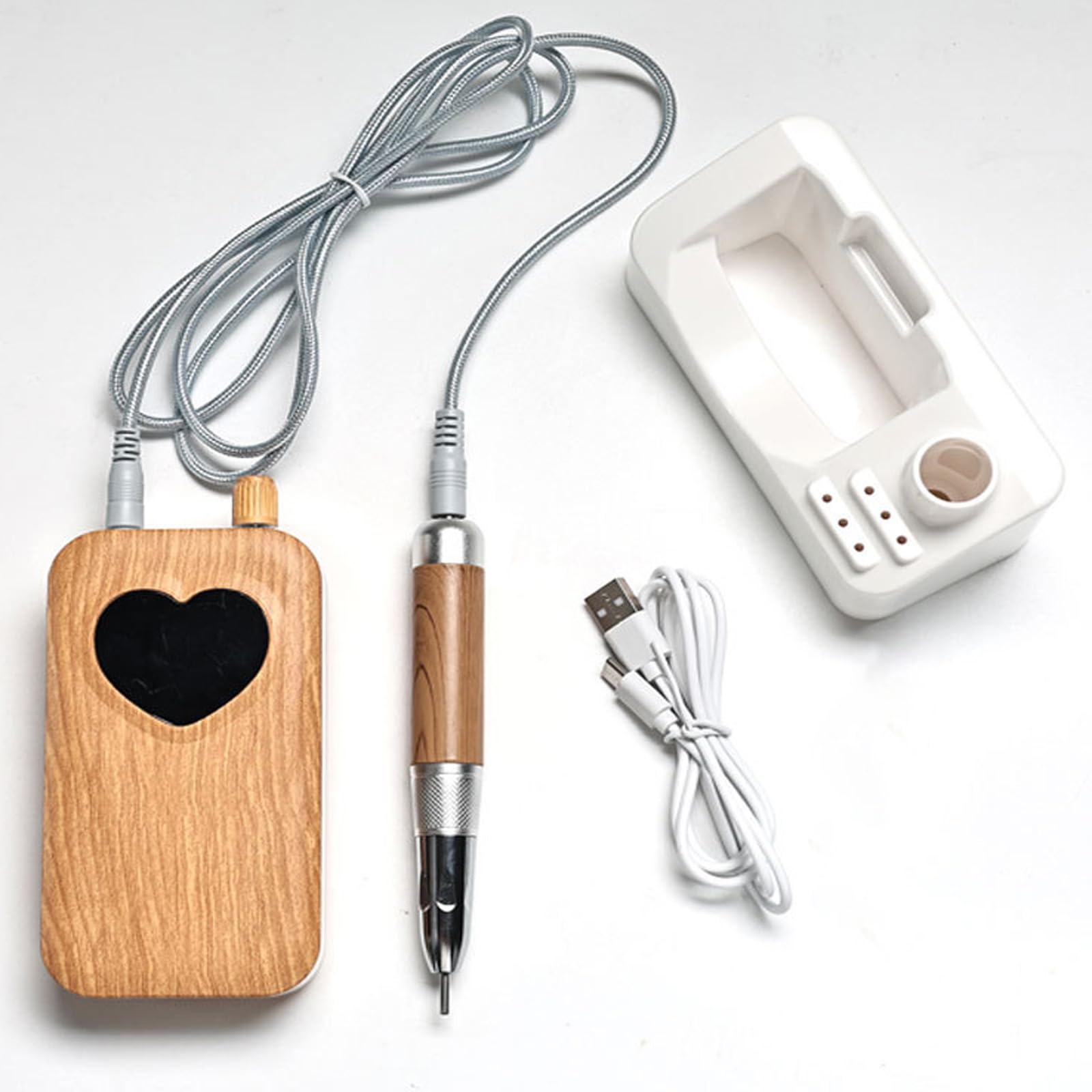Artistico Legno Cuore Unghie Trapano Macchina Lucidatrice Ad Alta Efficienza Vibrazioni Basse Multi Velocità Controllo per Limatura Multi Speed Nails Lucidatrice