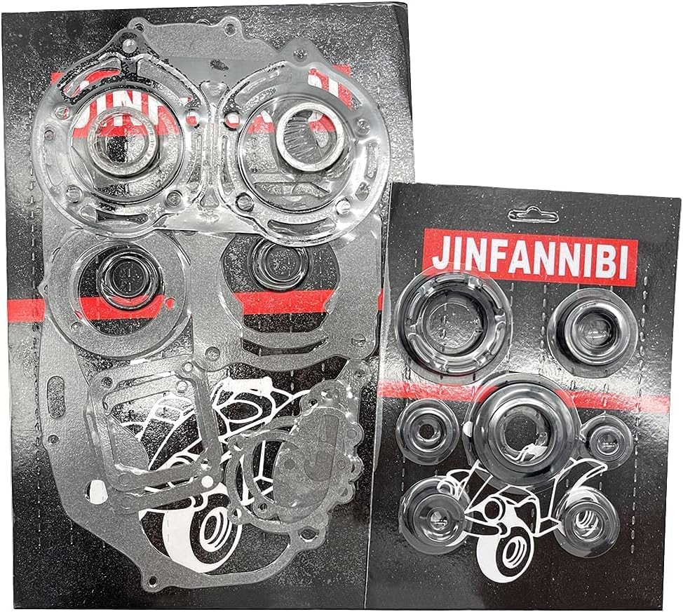 JINFANNIBI Complete Gasket Oil Seal Kit Top and Bottom Set Compatible with Yamaha Banshee 350 YFZ350 1987-2006 Engine Gasket Set