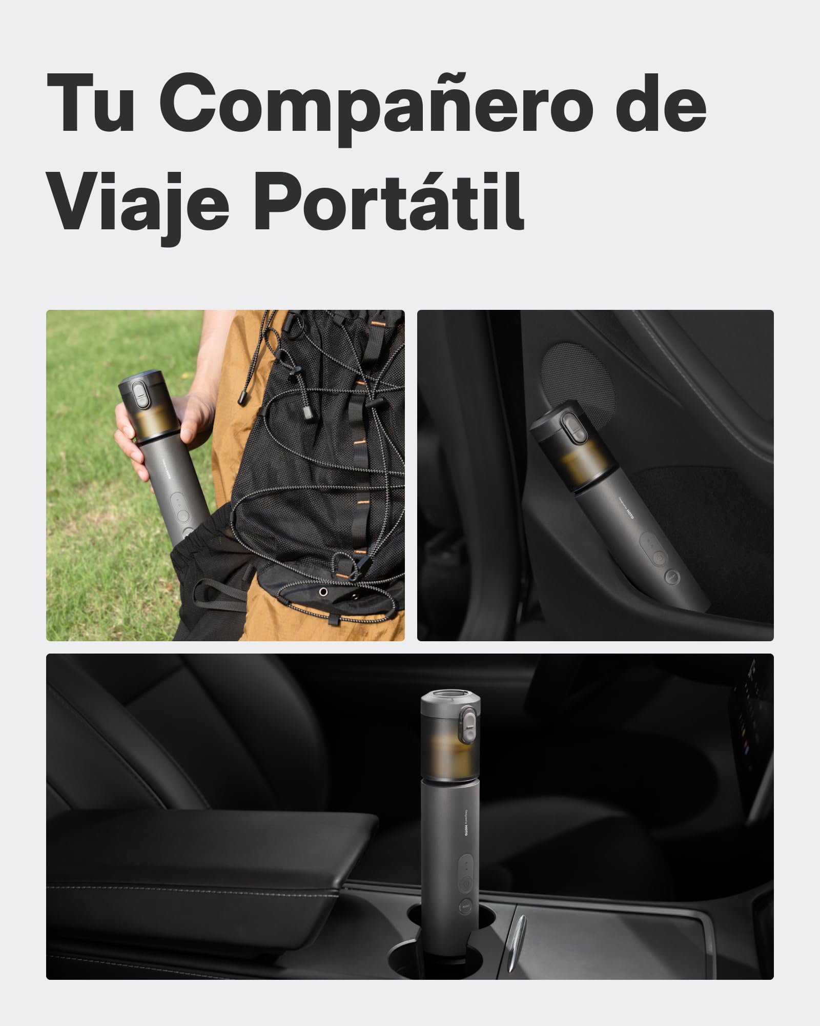 HOTO Aspirador de Mano para Coche, Aspirador Portátil Potente, Mini Aspiradora sin Cable, Alta Potencia de succión 20000 Pa, 4 en 1 Aspiradora Pequeña para Coche, Computadora,Pelo de Mascotas, Hogar