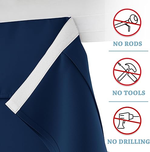 Miniatura 191 de RYB Home 2 paneles de cortinas de privacidad para puerta francesa, cortinas de oscurecimiento de habitación y cortinas con aislamiento térmico