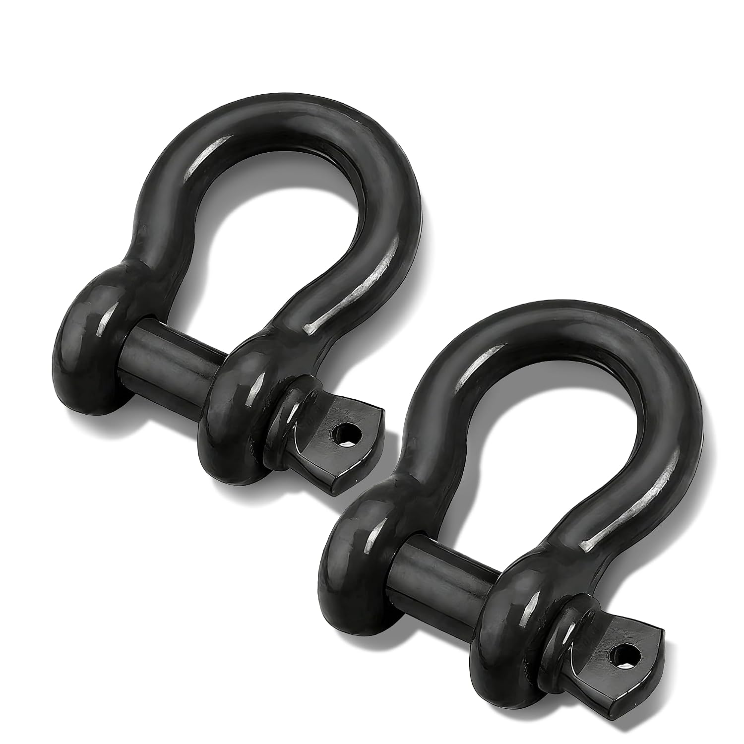 3 Ton Bow Shackle (2 Pack) - Galvanized Heavy Duty Anchor Shackle with Safety Pin for Off-Road Recovery, Towing, Rigging, Marine & Industrial Use