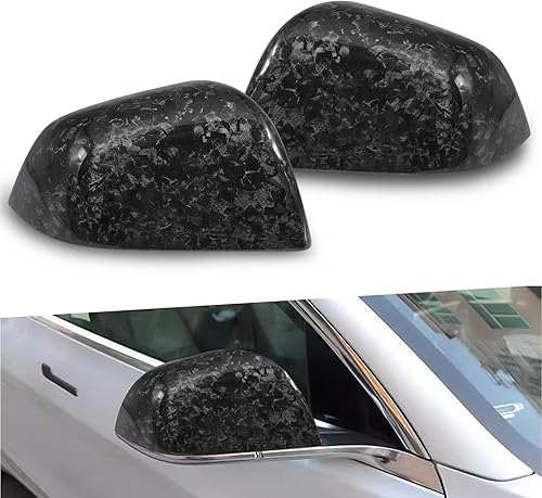 Tesla Model 3 - Tapa de espejo lateral de fibra de carbono, para el modelo 3 2017-2023, accesorios exteriores, tapa de espejos, 2 piezas (modelo 3