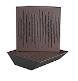 2-Pack — Acoustic Corner Bass Trap | 50x50cm | Audio Soundproofing Record Studio Treatment | Absorption - Diffusion - Reflection | Color: (Nut, x2 WAVE-150mm)