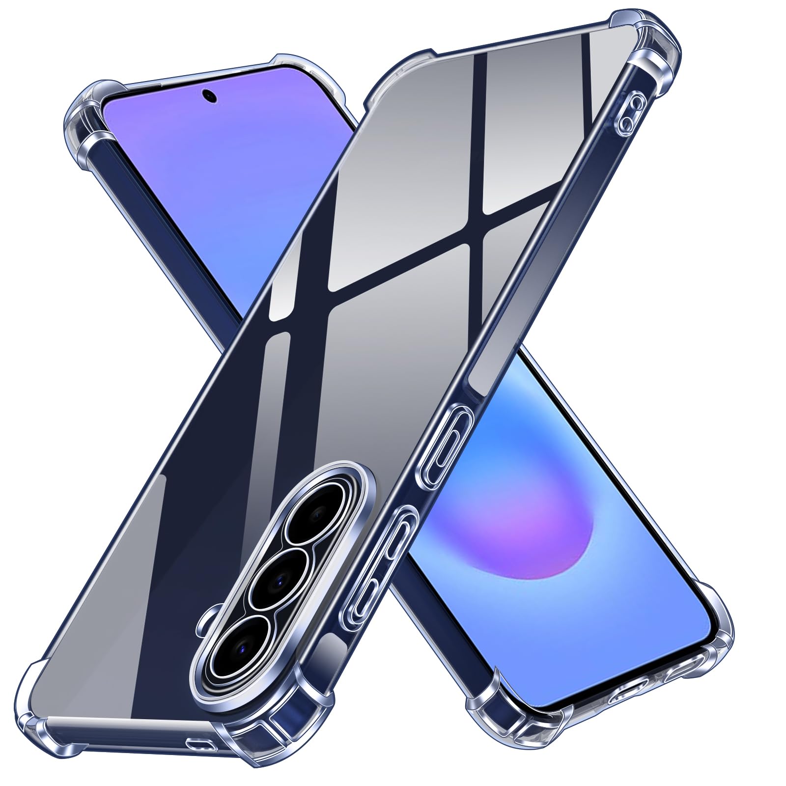 ivoler Crystal Klar Silikon Hülle für Samsung Galaxy A57 5G mit Stoßfest Schutzecken, Dünne Weiche Flexible TPU Transparent Schutzhülle Durchsichtige Handyhülle Kratzfest Case Cover