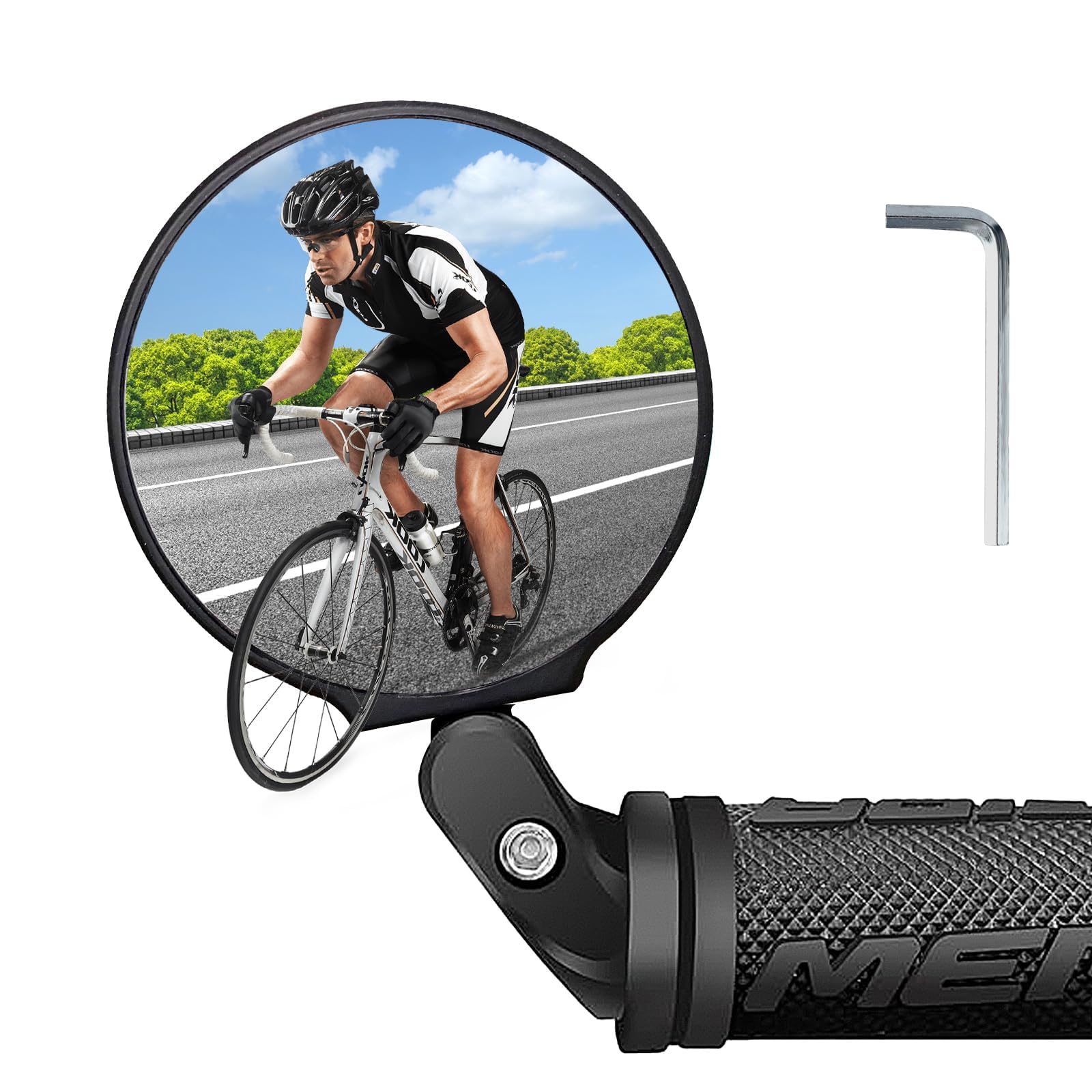 Espejos retrovisores para bicicleta, rotación HD de 360°, espejo retrovisor ajustable para bicicleta de montaña y carretera, universal izquierdo y derecho