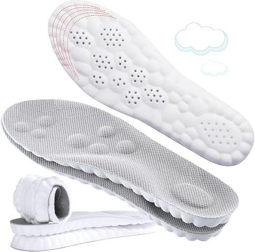 Purabelle Memory Foam Shoe Insoles, Elastic Shock Absorbing Height Increasing Sports Shoe Insoles For Men And Women Cuttab...