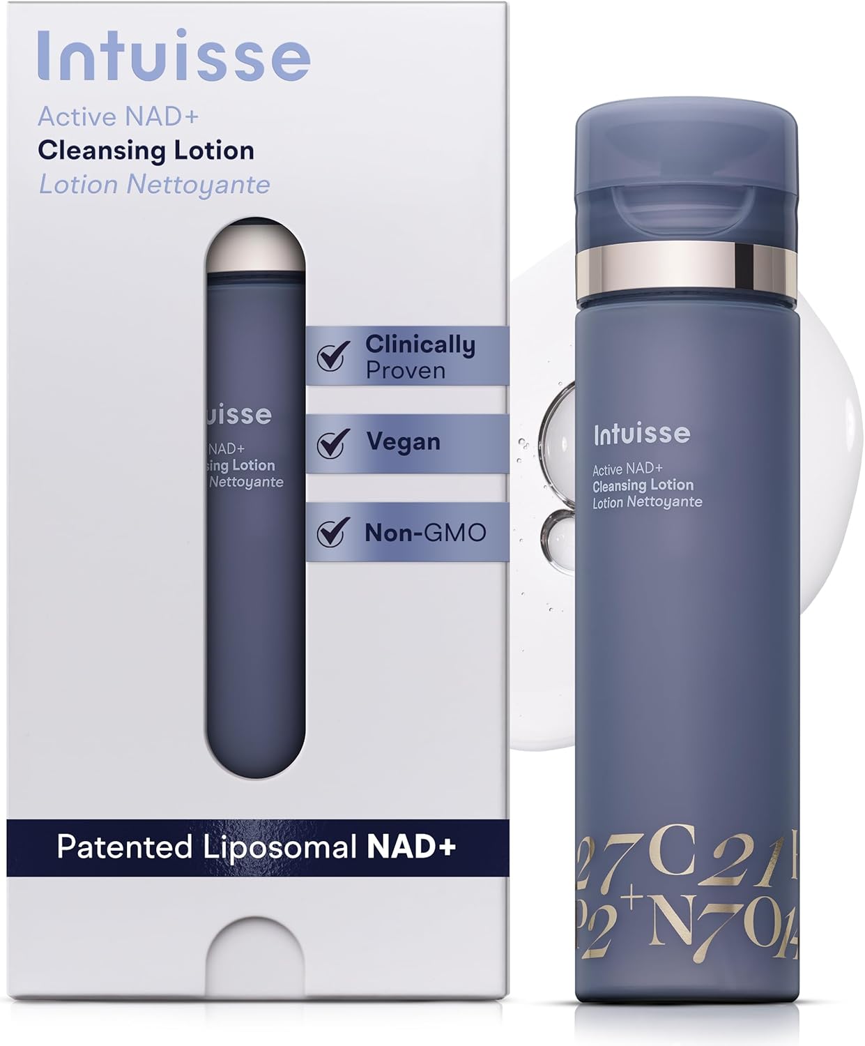 Active NAD+ Prebiotic Toner - Micellar Water & Makeup Remover– 5% Pharma-Grade NAD+ Cleanser with Centella Asiatica & A-Glucan Oligosaccharide – Swiss Liposomal Technology – 3.38 Fl Oz