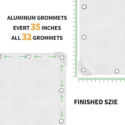 Miniatura 10 de Lona pequeña de 3 x 3, impermeable de 6 mil (paquete de 2), lonas blancas multiusos, cubierta protectora de polietileno multiusos, para leña,