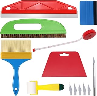 Kit de 15 pièces pour papier peint,Ensemble d’outils de lissage de tapisserie,Kit d’outils manuels professionnels pour contact adhésif,papier peint et film de fenêtre