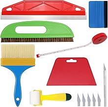 15 Pieces Wallpaper Kit,Tapestry Smoothing Tool Set,Professional Hand Tool Kit for Adhesive Contact,Wallpaper and Window Film