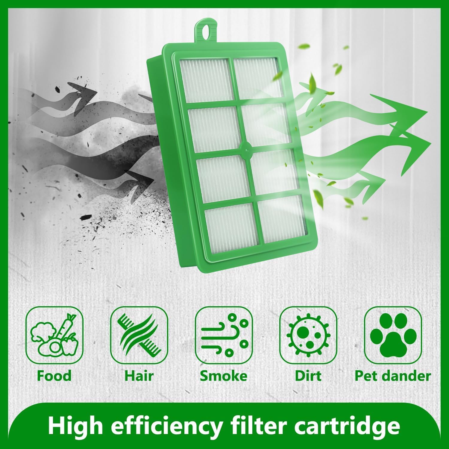 HASMX H12 Hepa Filter for Electrolux EL4021A, Oxygen3 EL7020B, EL7024 Canister Vacuum Cleaner,Replaces Part Numbers: EL012, EL012A, 1130939-01, EL012b, H13, S-filter HEPA Filter Not Washable (1)