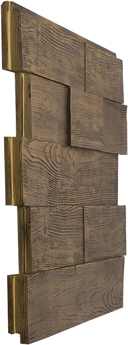 Raised Grain Transitional Faux Wood Panel - 7.51 SQ FT - Tongue and Groove (Coffee Bean)