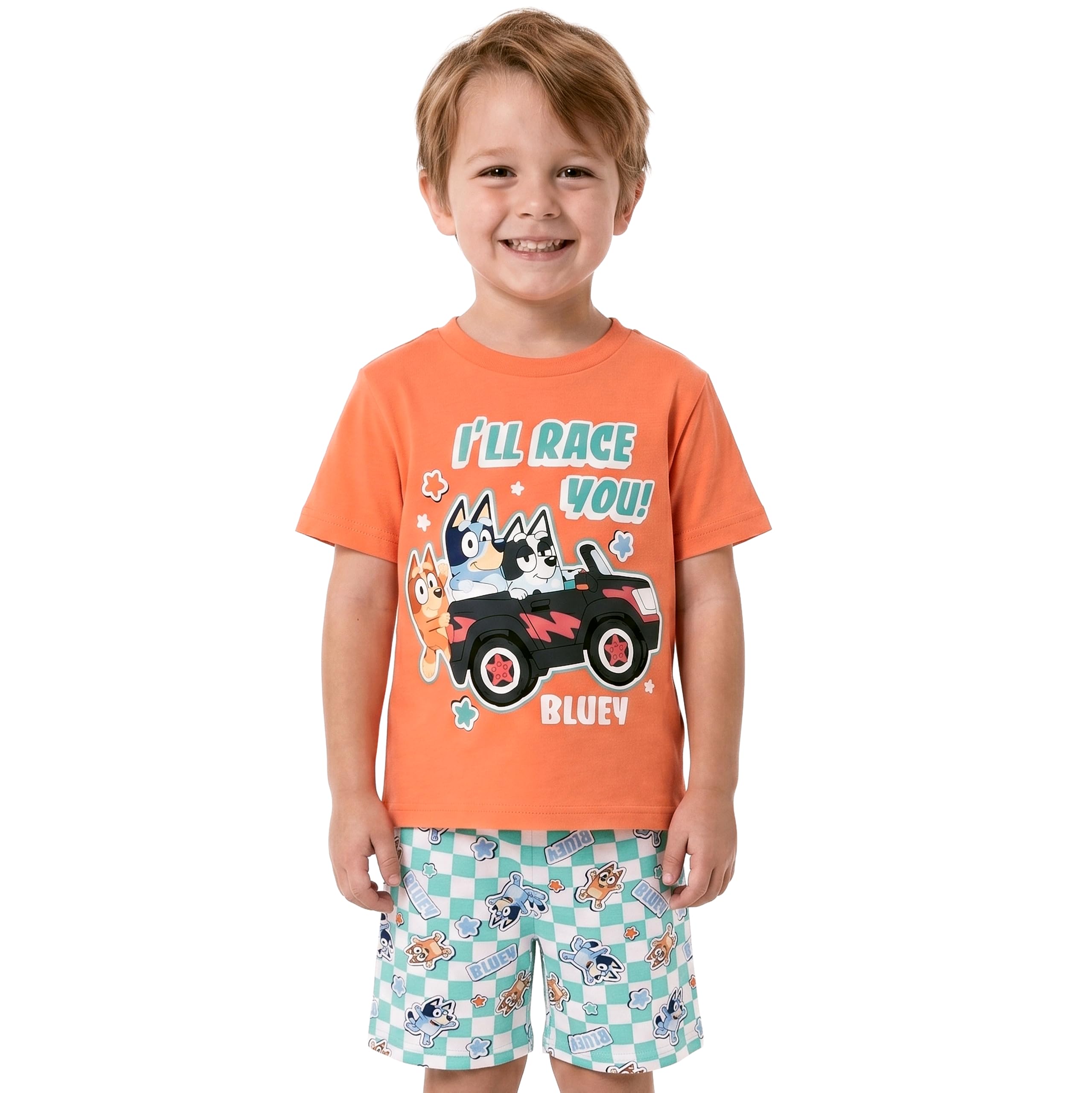 BlueY Pyjama Manche Courte, Pyjama Enfant Garcon Bingo, Pyjamas d'été Enfant