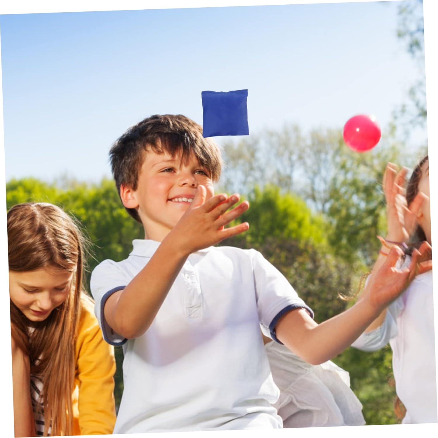 VICASKY 8pcs Small Bean Bags Tossing Game Bean Bag Toys for Outdoor Play for Boys and Girls Games and Family Activities