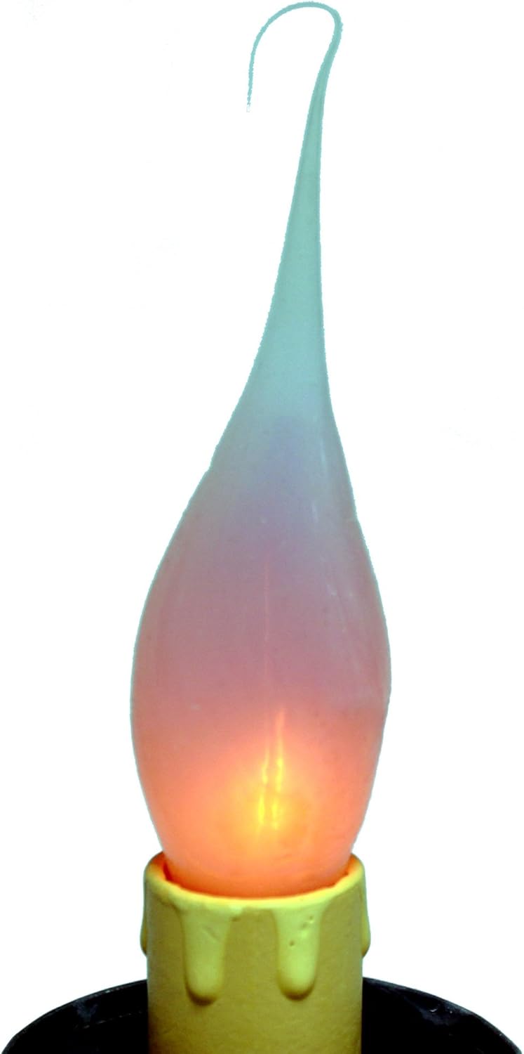 Creative Hobbies® Silicone Dipped Flickering Flame Bulb, Country Style, Electric Candle Lamp Chandelier Light Bulbs, 3 Watt, Individually Boxed, Pack of 6 Bulbs