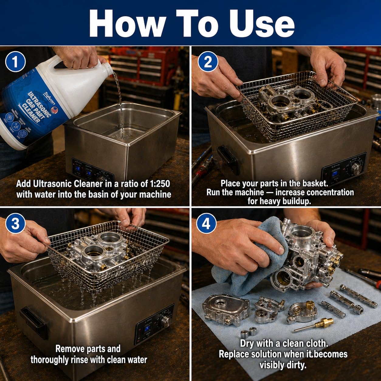 Ultrasonic Carburetor Cleaner Solution - 1 Gallon -6