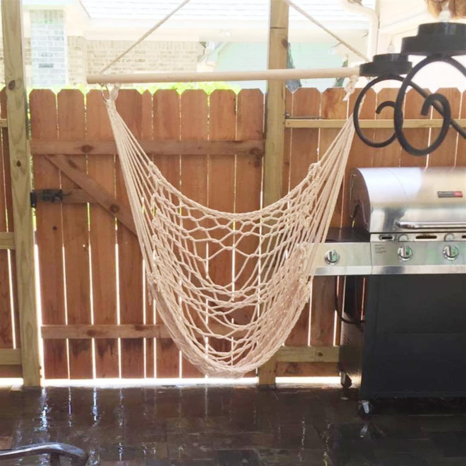 Hamaca portátil para uso en interiores y exteriores, asiento de pared para patio, camping, caza, senderismo y excursiones, hamaca de jardín ligera y relajante