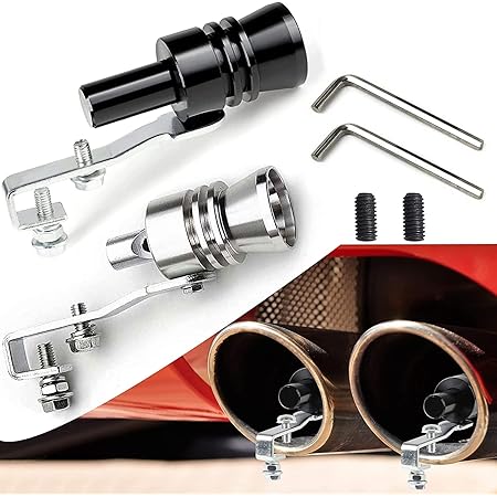 2 Fischietti Turbo Per Scarico Auto - Lega Alluminio, Suono Turbo Simulato, Universale Per Auto E Moto - Foto 10