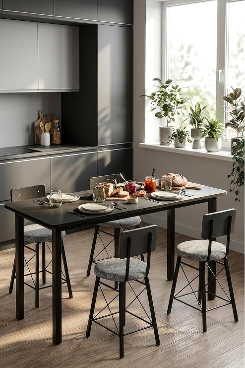 60/140 Antrasit Yemek Masası, Bilgisayar Masası; Oyuncu Masası 9001