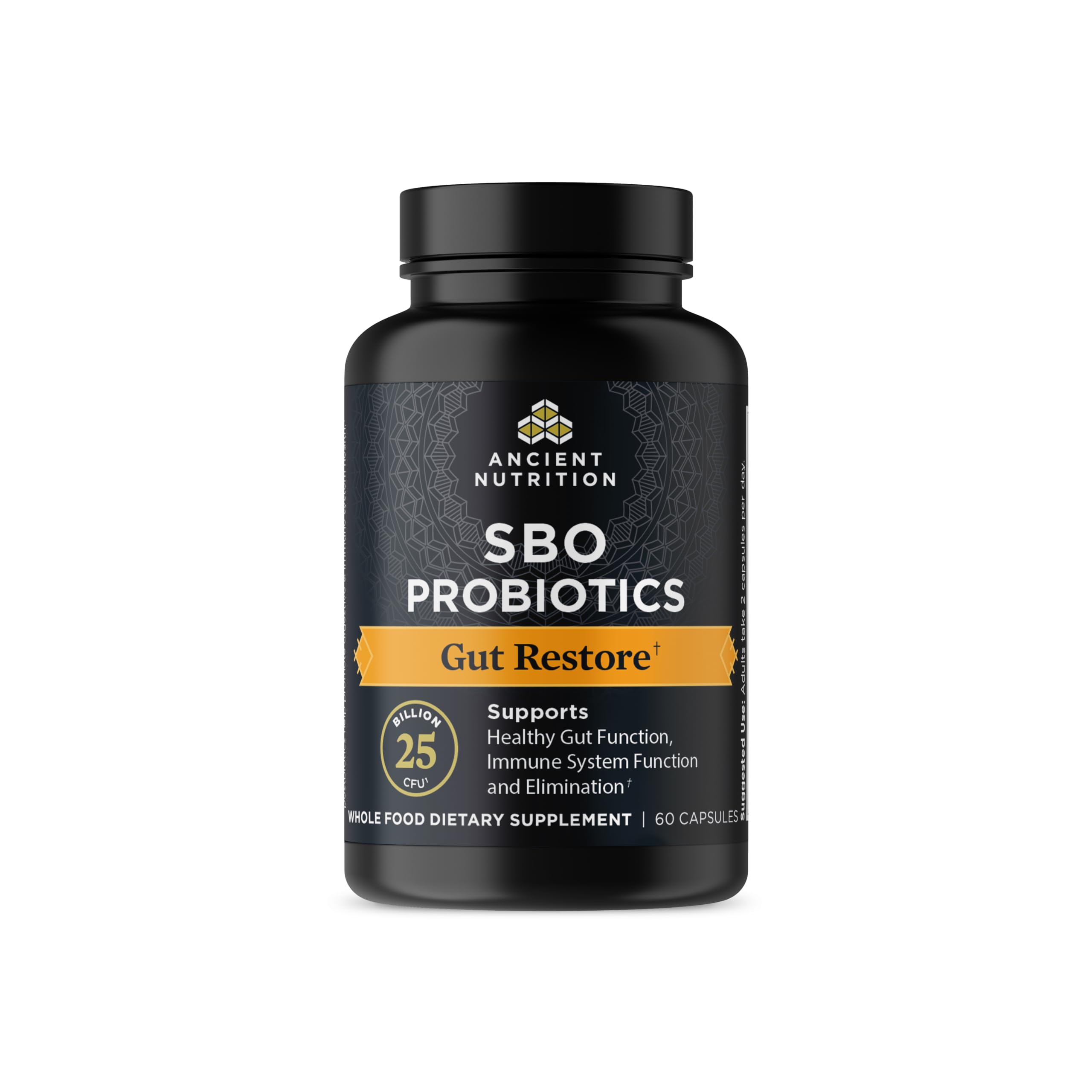 Ancient Nutrition SBO Probiotics Gut Restore 25 Billion CFUs* Capsules Gut Restore 1 Count (Pack of 1)