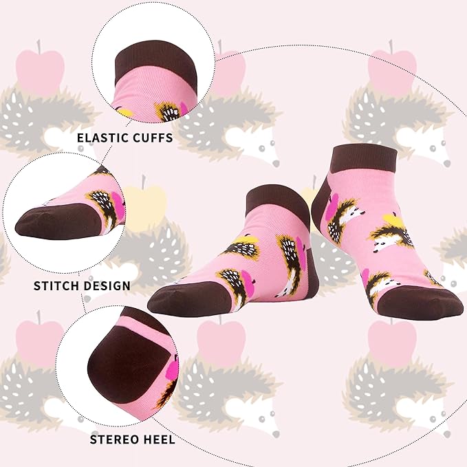 WeciBor Medias Tobilleras de Algodón para Mujer Pack Multicolor miniatura 4