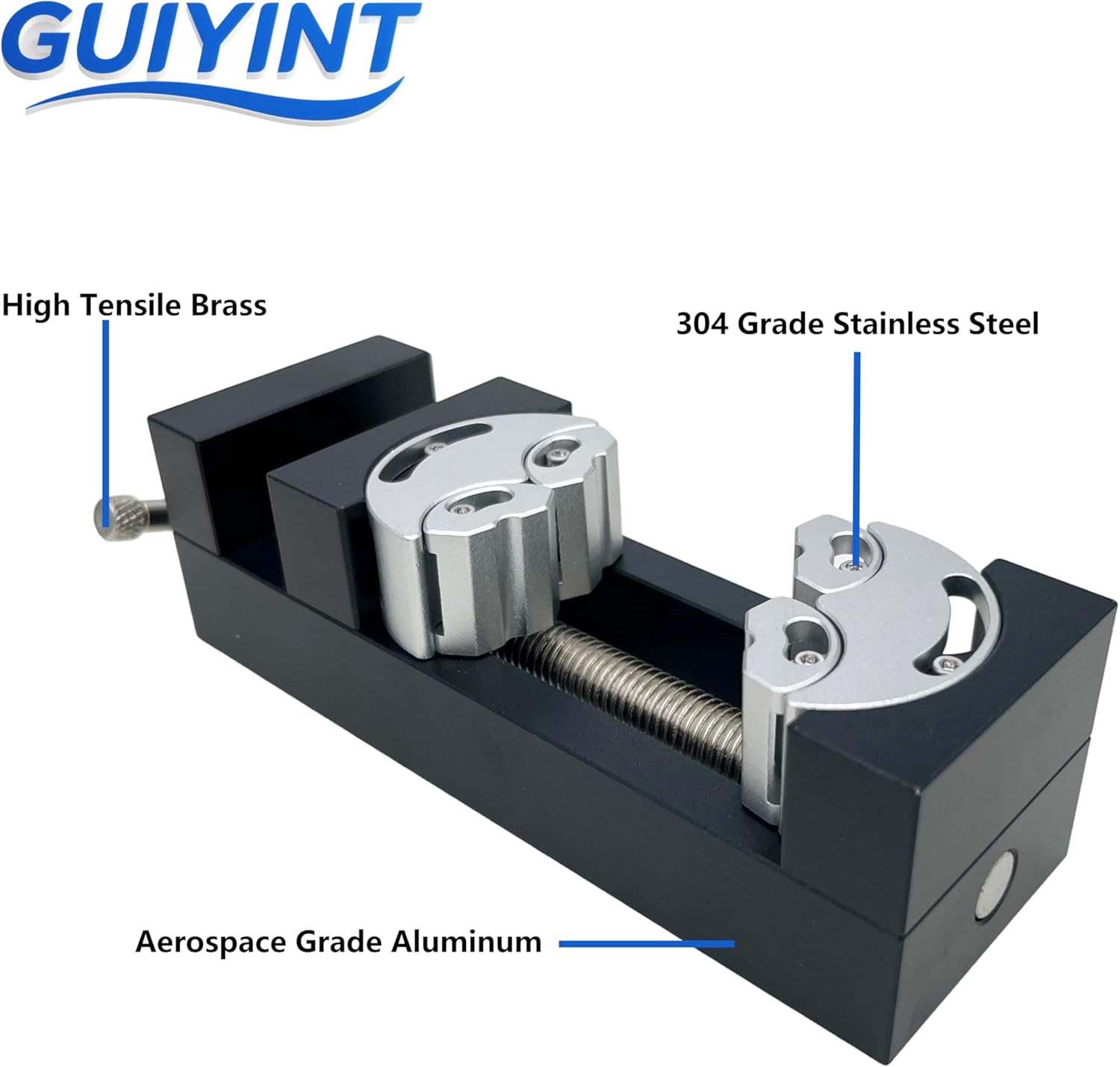 Mini Vise Clamp, Smart Fractal Vise Suitable for Drill Press & Bench Use, Heavy-Duty Self-Adjusting CNC Machined Aerospace Aluminum Alloy for Woodworking, DIY Projects and Repairs