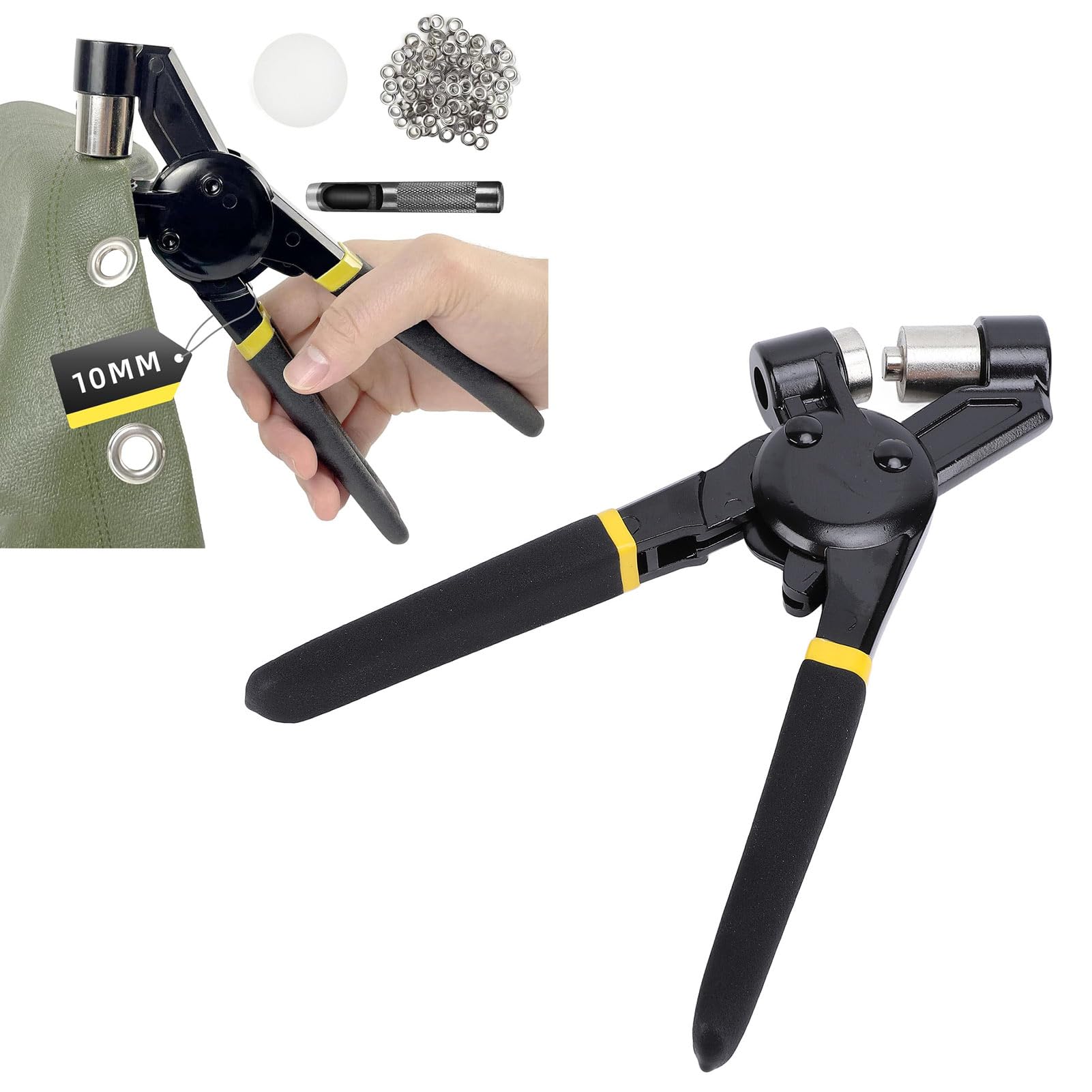 Alicates de prensa manual Herramienta de sujeción de broches de presión de metal portátil para tela impermeable