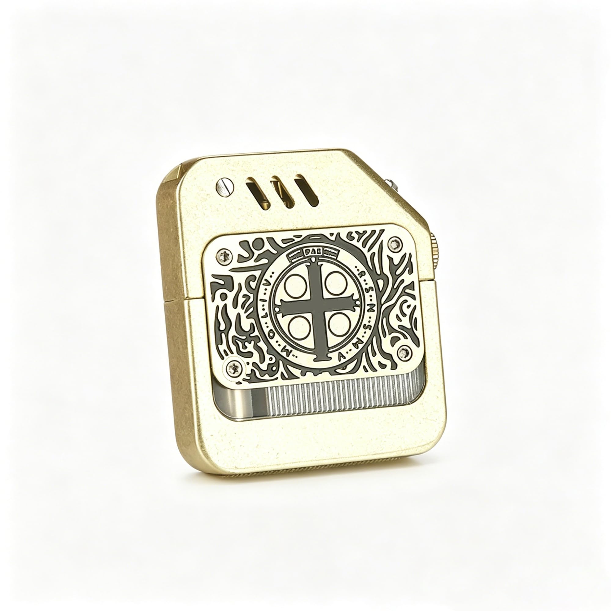 Briquet à kérosène anti-panne d'essence avec fenêtre visible et sécurité coupe-vent