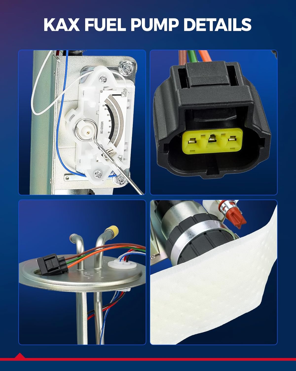 KAX Electric Fuel Pump Module Assembly Compatible with 1999-2002 Ford Expedition 4WD 1999 Lincoln Navigator 4WD SOHC, 525-6280