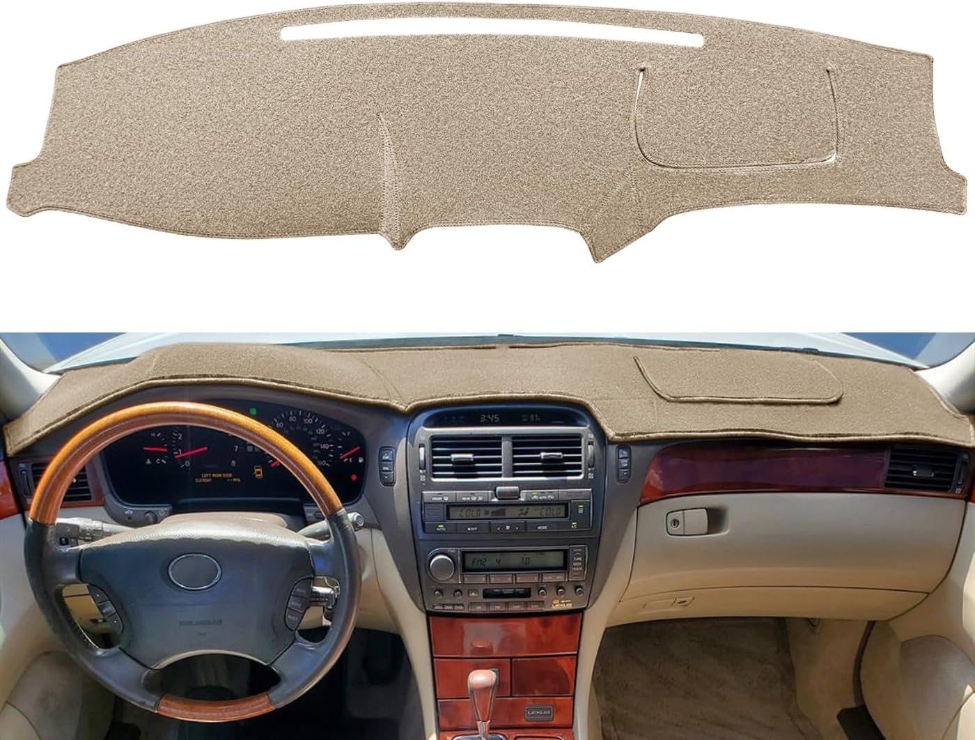 Dash Cover Mat Custom Fit for Lexus LS430 Dashboard Pad Carpet Protector F243 (Darkgray)