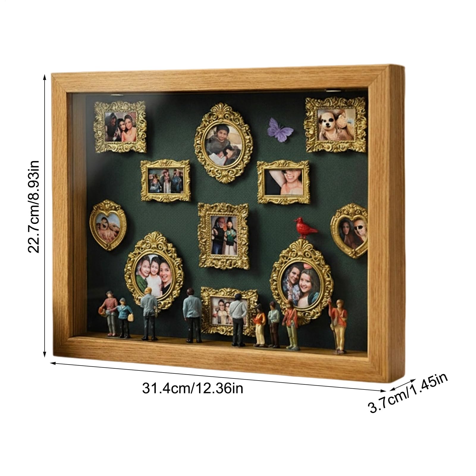 Mini-Museum | DIY-Erinnerungs-Set aus Holz, hell und verspielt | Bilderrahmen DIY Familiengedächtnis | für Paare, Sie und Ihn, Erwachsene, Freunde, Ehefrau und