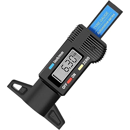 Audew Tire Tread Depth Gauge - Digital Tire Thread Gauge Tool LCD Display Tread Checker Tire Tester for Cars Trucks Vans SUV, Metric Inch Conversion 0-0.98inches