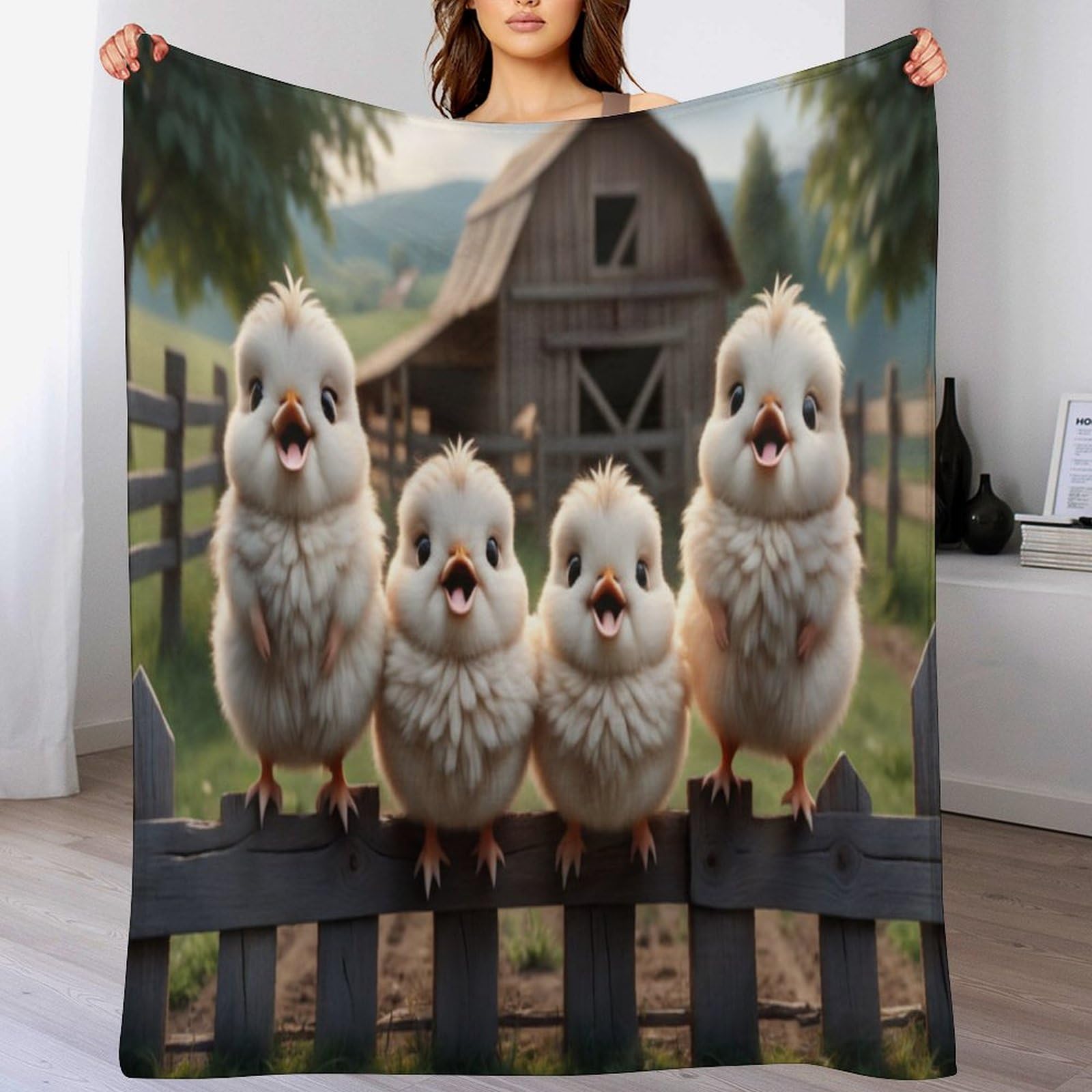 Couverture Jeté Flannel Oiseau 150x200cm pour Canapé