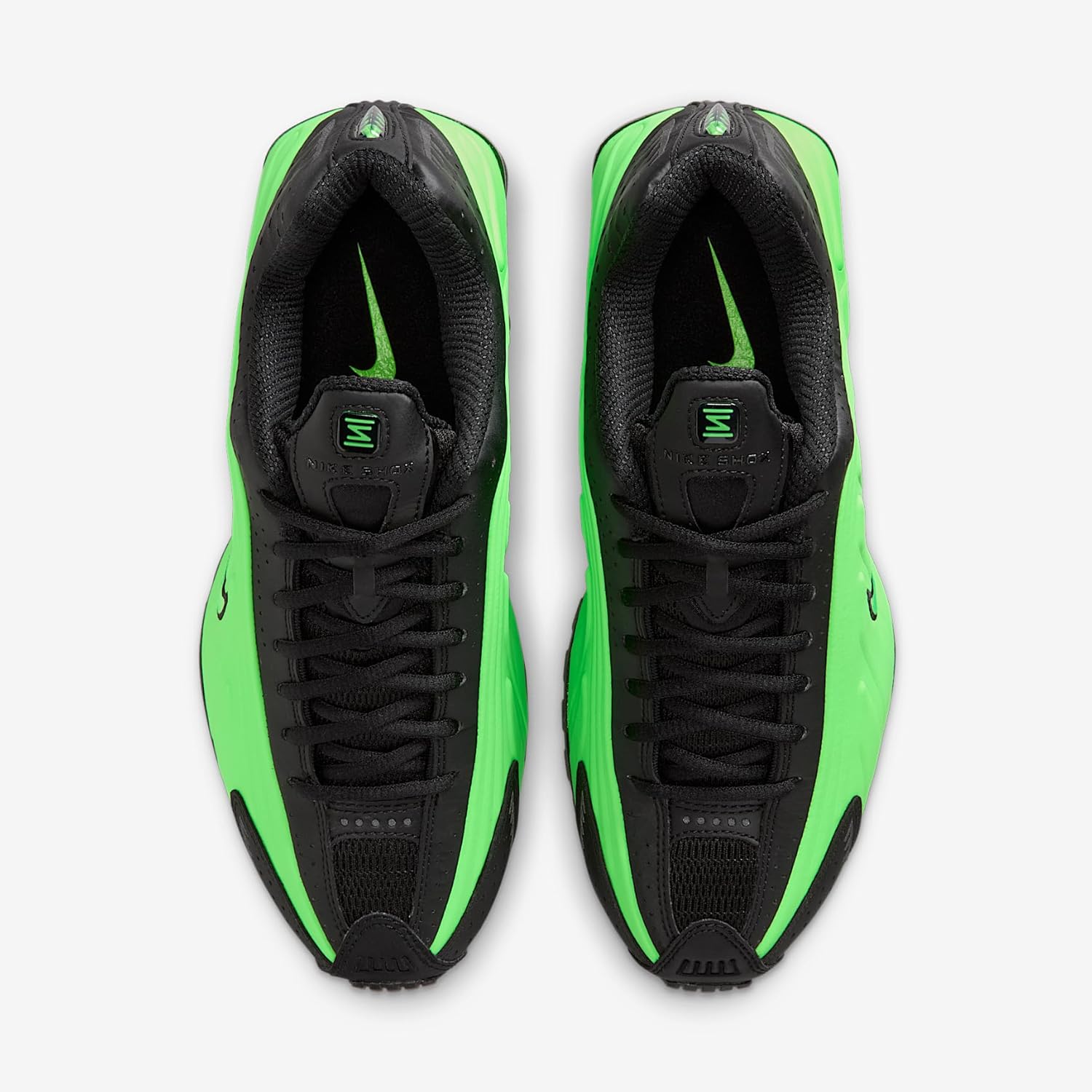 Nike Shox R4 Women's Shoes (Black/Black/Voltage Green)