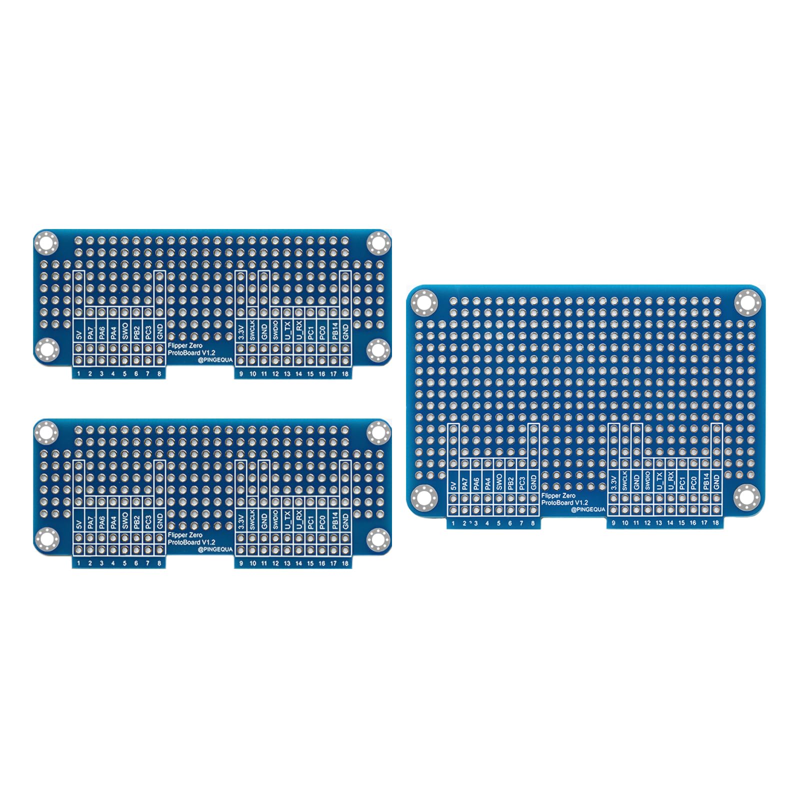 Flipper Zero Prototyping Board Kit - Set di espansione basetta basetta con 1 grande e 2 piccole schede, include pin intestazione GPIO abbinati e cavi jumper - Sviluppo hardware fai da te per Flipper