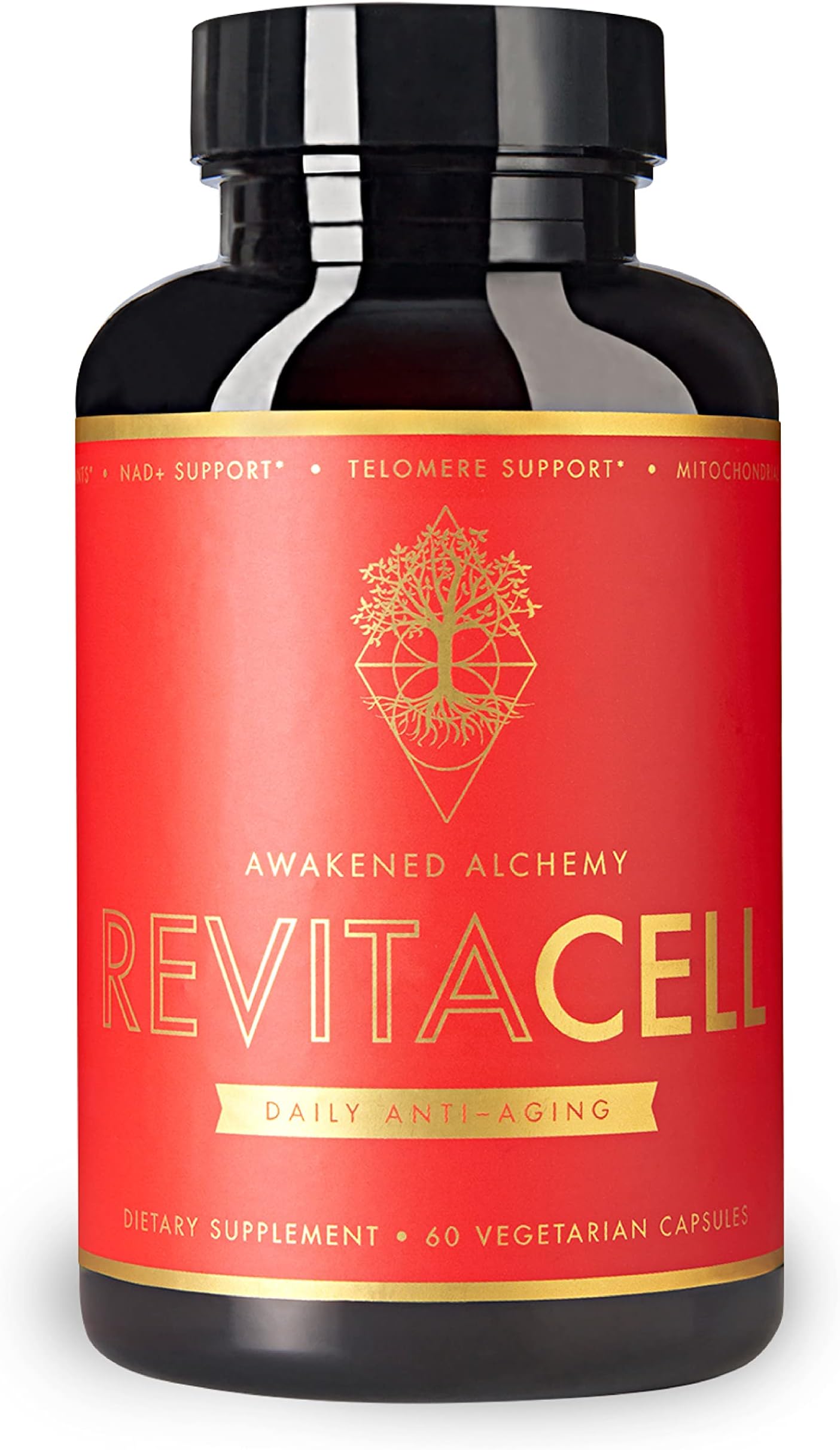 REVITACELL Premium Anti-Aging Supplement | NMN Telos95 and L-Ergothioneine | Activates Anti-Aging Genes | Optimizes Mitochondrial Health & Function | Reduces Oxidative Stress | Telomere Support