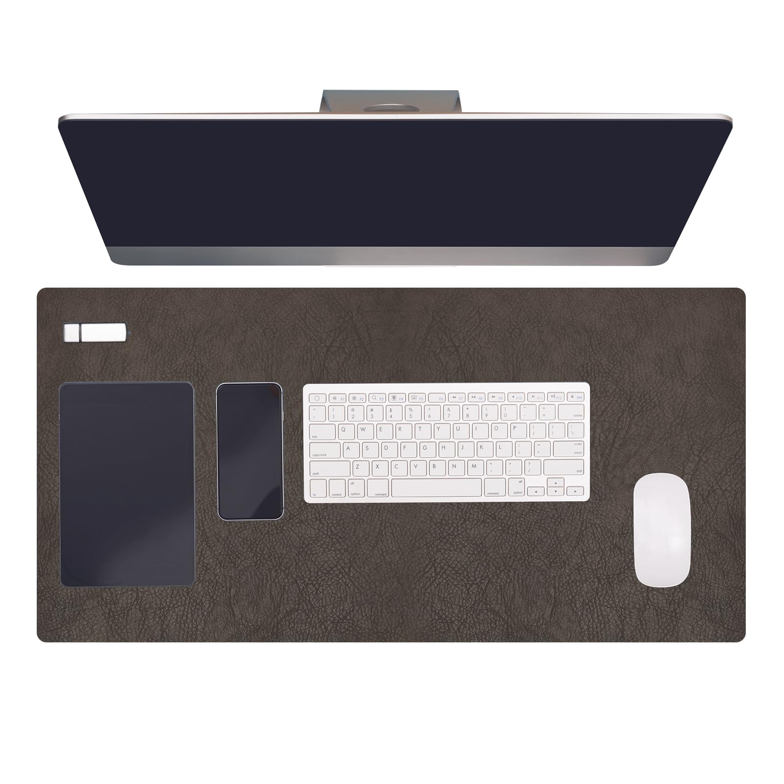 PATIKIL 35.4" X 17.7" Tappetino In Pelle Per Scrivania Protettivo Tappetino