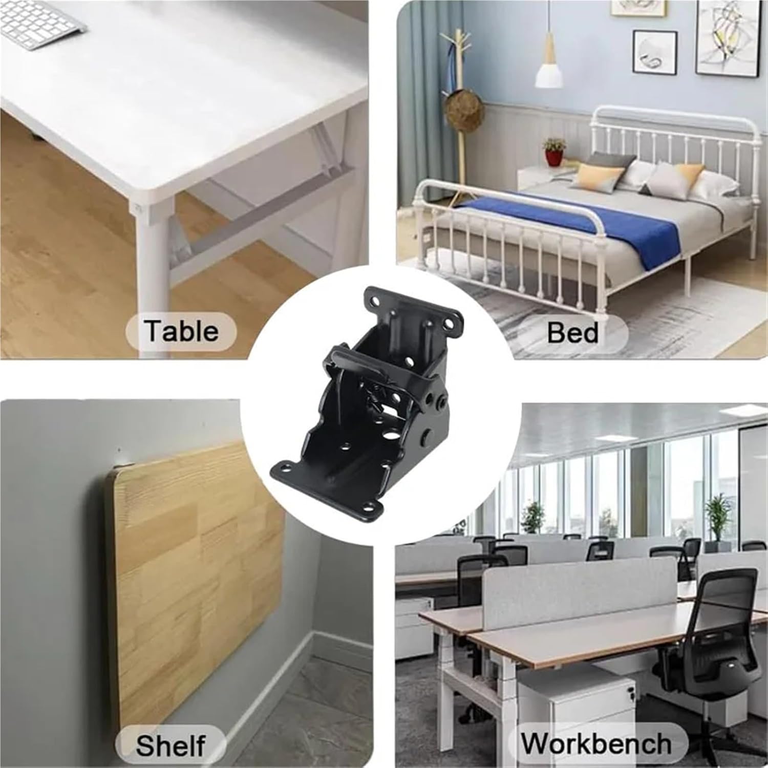 Folding Leg Bracket 4/8pcs Iron Support Frame Self-Locking Hinge Table Fittings and Gussets-for s Hardware Tool(4pcs)