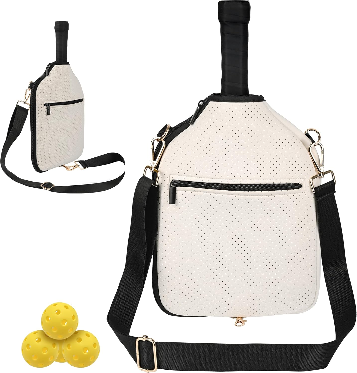 Pickleball Paddle Bag,Large Pickleball Bag for Men & Women,Waterproof Paddle Bag,Stylish Quilted Pickleball Bag,Fits All Paddles,Ideal Pickleball Gifts
