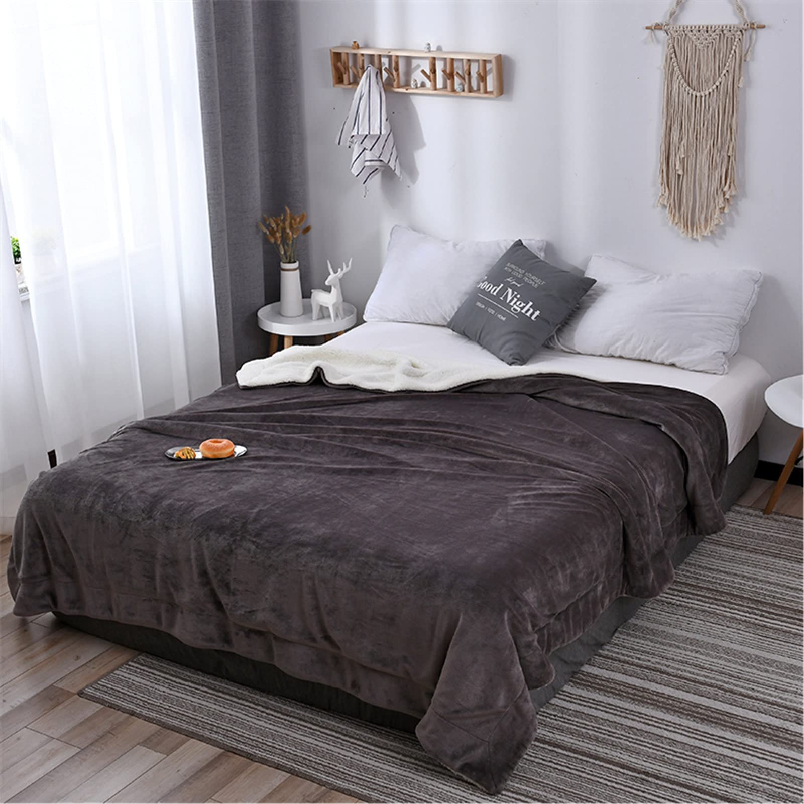 Morbida coperta, coperta in pile, soffice coperta, calda, super morbida, 220 x 240 cm | Leroy Merlin