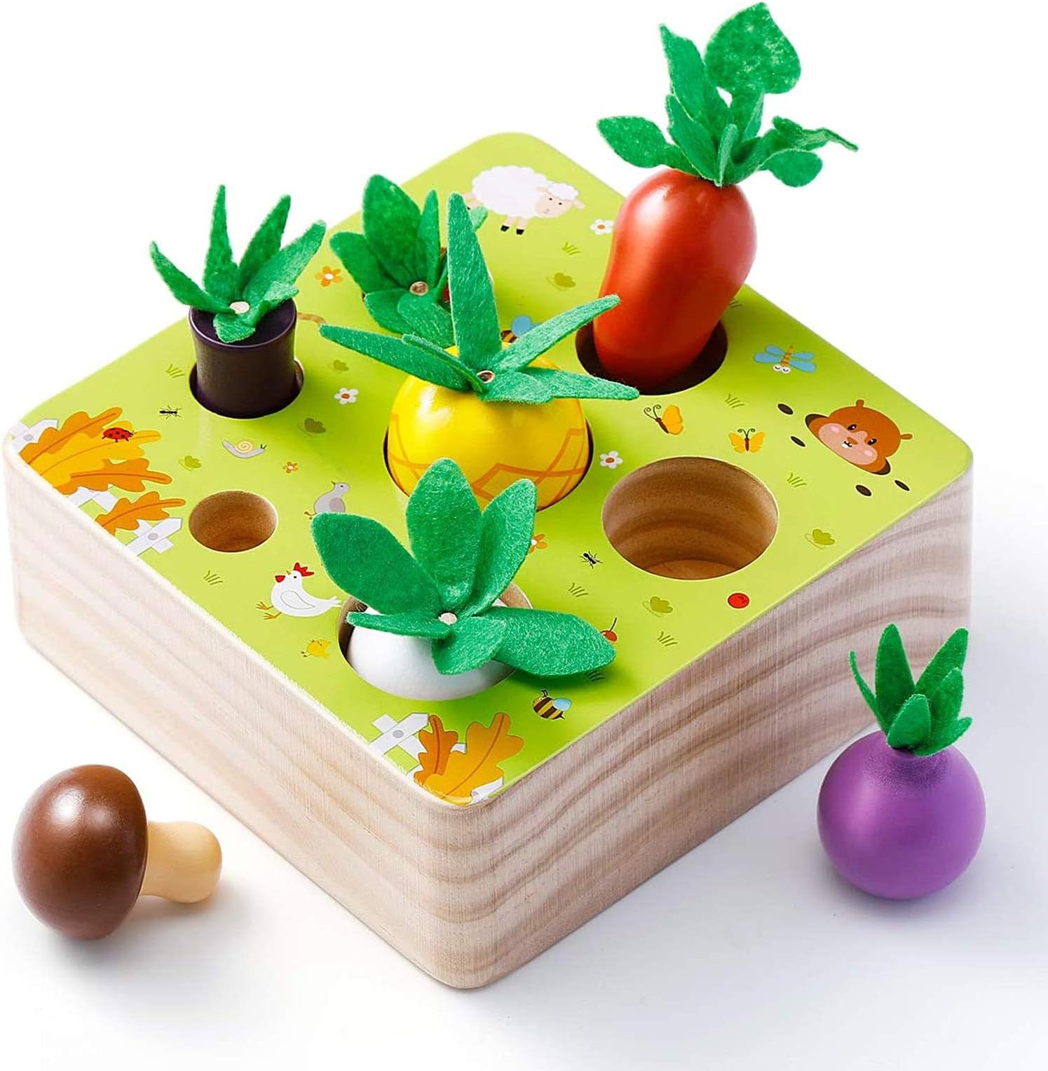 Babyhelen Baby Blocks Soft Building Blocks for 6 12 months Toddlers Babies 3 Year Old - Baby Teether Sensory Toys Stacking Toys Bath toys - Montessori Sensory Stacking Toys (Cute Carrots)