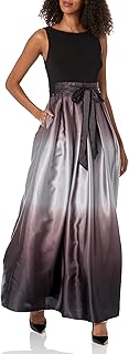 Women's Long Satin Mother of The Bride Dress with Pockets, Formal Party Gown (Petite and Regular Sizes) - Buy now